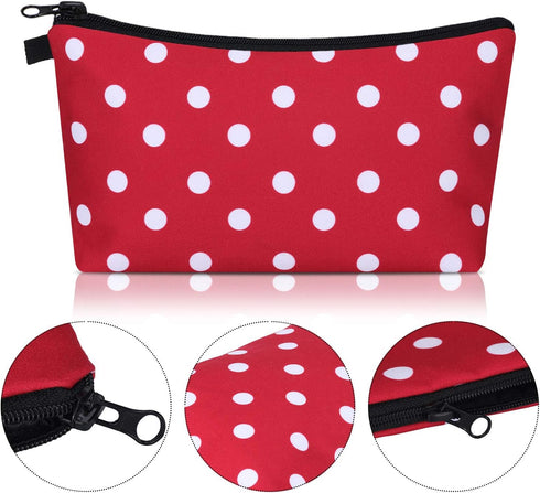 6 Pieces Waterproof Makeup Bag, Zipper Travel Packing Pouch, Small Cosmetic Accessory Organizer for Women and Men