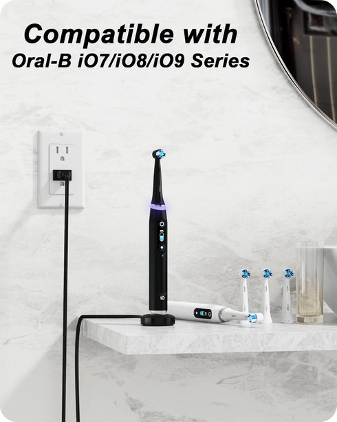 Magnetic Charger Replacement for Oral-B iO Series 7/8/9 Electric Toothbrush, Charging Base Compatible with Oral-B
