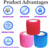Kuanfine 3 Pack 2 Inches Self Adhesive Bandage Wrap Vet Wrap for Pets, Stretch Self Adherent Tape Cohesive Wrap