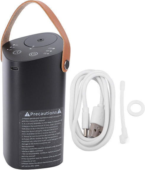 Ymiko Portable Aromatherapy Diffuser for Essential Oils Aluminum Waterless Car and Room Fragrance Machine with Timer