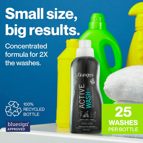 Grangers Active Wash Performance Sports Detergent, 33.8 oz for Activewear Clothing.