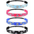 SATINIOR 4 Pieces Non-slip Soccer Headband for Girls, Adjustable Football Hairband in Black, Blue, Rose Red, Light Blue