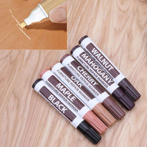 CALIDAKA Wood Repair Markers, Touch Up Pen for Stains, Scratches, Furniture Repair, Black