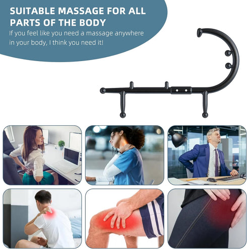 KEINE MARKE Back and Neck Massager Trigger Point Massage Tools Massage Cane for Pain Relief and Self Massage Hook