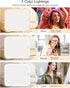 Relavel Makeup Bag with Light Up Mirror, Travel Cosmetic Organizer, Rechargeable Vanity Mirror with 3 Color Lights