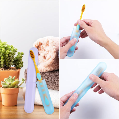 20PCS Portable Toothbrush Case Set - Breathable Holder, Dust-proof Storage, Mixed Color for Daily and Travel Use