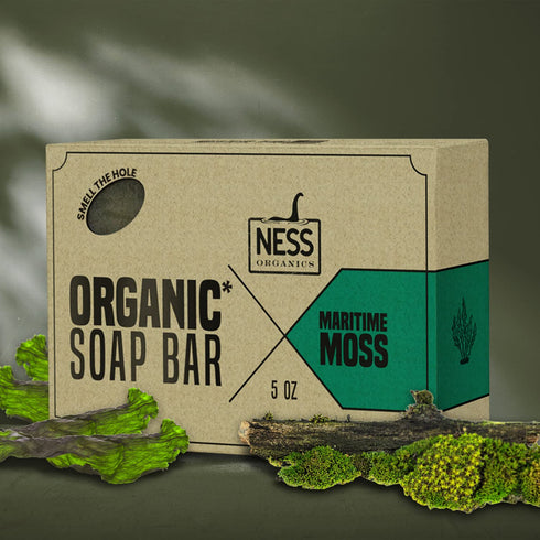 Ness Mens Soap Bar - Maritime Moss Scent, Natural Soap with Organic Ingredients, Handmade in the USA