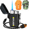 Waterproof Butane Torch Lighter - Refillable Windproof Jet Flame Lighter for Fireplace, Fireworks, Grill, Camping BBQ,