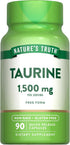 Nature's Truth Taurine Supplement 1500mg, 90 Capsules, Non-GMO & Gluten Free Amino Acid Supplement