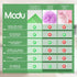 Modu 5 Pcs Korean Exfoliating Mitt Bath Washcloth, 9.1 X 6 in, Large 5 Pcs, Green