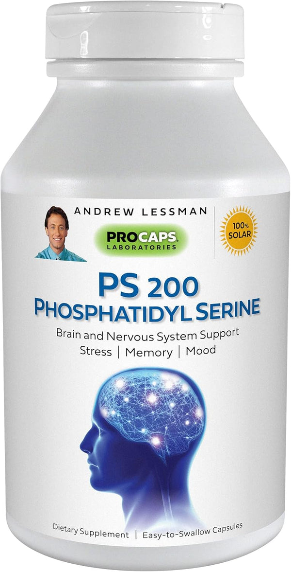 Andrew Lessman PS 200 Phosphatidyl Serine - 30 Capsules Supports Mental Clarity, Positive Mood, Memory, Cognitive
