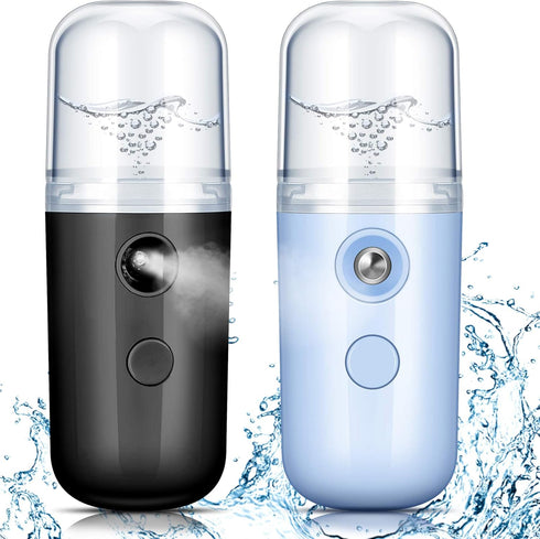 Honoson 2 Pieces Nano Facial Mister - 30 ml Mini Face Humidifier Portable Sprayer for Daily Makeup Hydrating