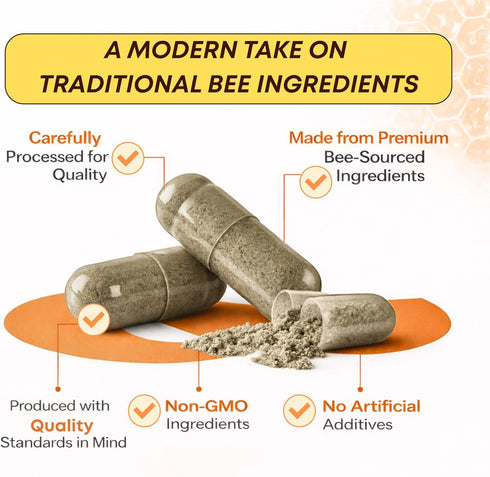 New Time Organic beekeeping products Drone Brood (Larvae) Homogenate Capsules Powerful Bee Superfood Supplement Rich