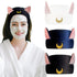 Ziper Cute Cat Usagi Moon Cosmetic Hairband - Shower Headband, Blue