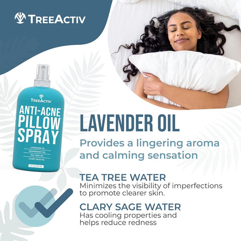 Anti-Acne Pillow Spray - 4 fl oz, Lavender Sleep Spray for Pillows, Pure Lavender Essential Oil