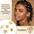 NAISKA 50Pcs Gold Hair Jewelry - Adjustable Hair Rings and Non-Piercing Ear Cuffs for Women and Men