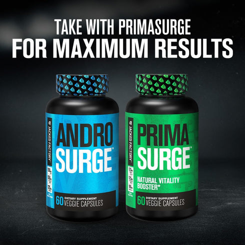 Androsurge Estrogen Blocker for Men, Natural Muscle Builder with DIM, Long Jack, & Grape Seed Extract