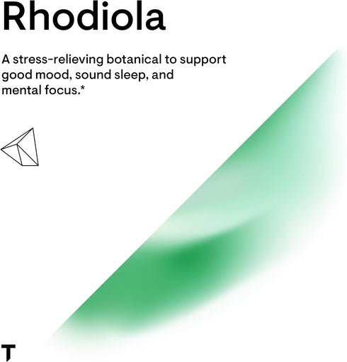 THORNE Rhodiola Botanical Supplement for Stress Relief, Enhances Sleep and Mental Focus, 60 Capsules