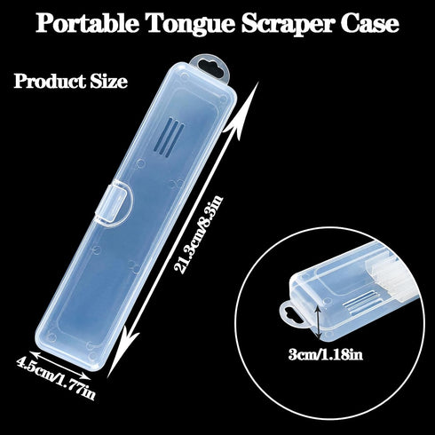 Tongue Scraper Case, Portable Travel Case for Tongue Cleaner, Transparent Holder