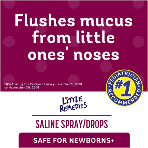 Little Remedies Saline Nasal Spray and Saline Drops for Baby and Newborn, 0.5 Fl Oz, 3 Pack