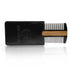 Premium Dual-Action Beard Comb, Natural Ox Horn and Sandalwood, Double Sided with Black Protective Case, Perfect