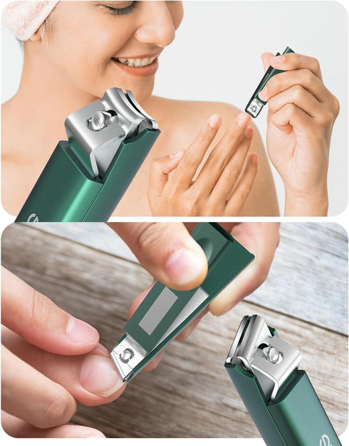 Nice Nail Clipper Set, 5-in-1 Premium Grooming Kit with Nail File, Ear Pick, Scissors, and Mirror