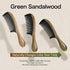 Onedor Handmade Hair Combs - Buffalo Horn and Sandalwood, Anti-Static Wooden Detangler (Fine Tooth)