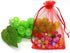 50pcs Drawstring Organza Jewelry Candy Pouch - Christmas Wedding Party Favor Gift Bags (8x12, Red)