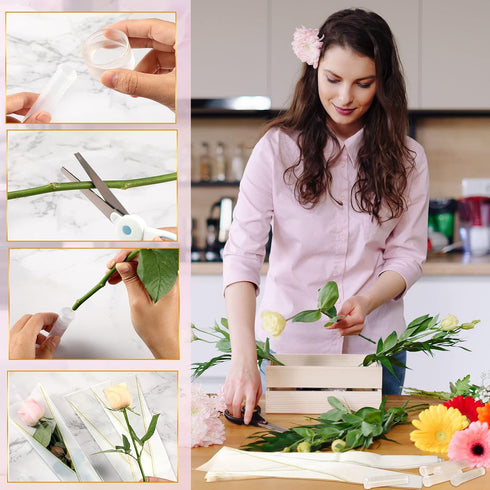 Set 400 Packaging 200 200 Thenshop of Single Rose Sleeve Bulk Valentine Flower Kit Pcs Single Flower Wrapping Bouquet