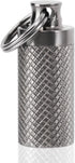 Titanium Keychain Pill Holder Container, Waterproof Portable Pill Box Case for Purse or Pocket, 1pc