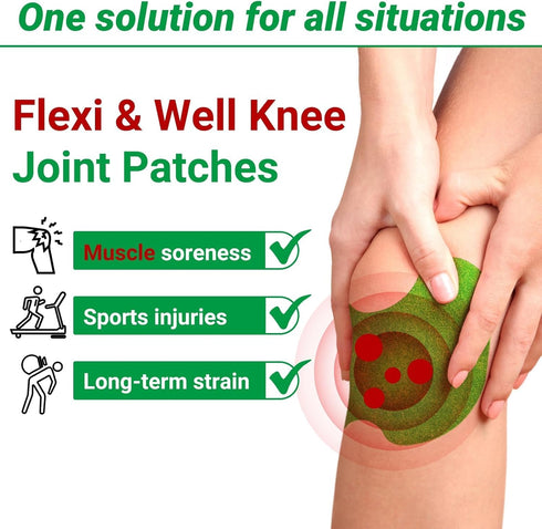 Knee Pain Patches - 48 Count Herbal Plaster Maximum Strength Heat Patches for Joint Soreness Relief (2 Pack)