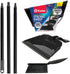 Set O-Cedar Strong Sweep Broom and Dustpan with Detail Brush | Indoor Outdoor Heavy Duty Stiff Bristle Broom | Step-On