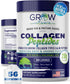 Collagen Peptides Powder 20g with Hyaluronic Acid & Biotin, Unflavored Grass Fed Collagen Powder for Hair, Nail, Skin &