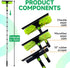 LILISPAI 152" 2-in-1 Professional Window Squeegee Cleaner Tool with Extension Pole, Squeegee for Window Cleaning Kit