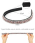 Wecoe Pink Rhinestone Headband, Women Comb Headband with Teeth, Bling Sparkly Non-Slip Hair Accessories
