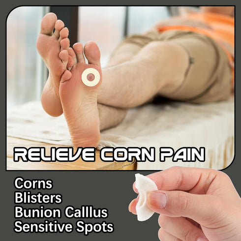 Felt Callus Pads for Feet, Adhesive Round Corn Cushions, Soft Bulk for Pain Relief, 60 Pcs