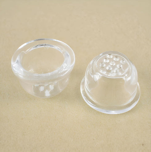 Pipe Screens - 4 pieces of 0.6 diameter glass 1/2 inch sieve filter bowl with acrylic box