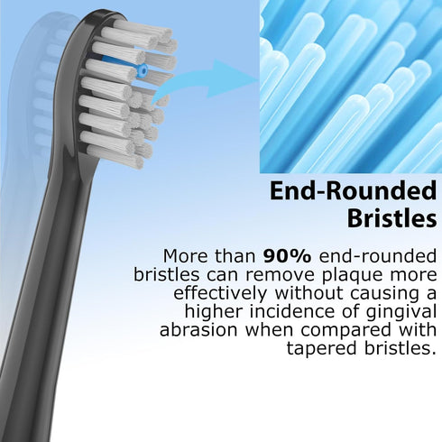 Flossing Toothbrush Head Replacement, 3 Count, Sonic Tooth Brushes and Water Flosser Combo, Compact Size