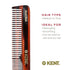 Kent 5T Double Tooth Hair Dressing Comb, Fine and Wide Tooth for Men, Women, Kids