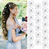 YISSION 20Pcs Mini White Flower Hair Clips with Rhinestone, Cute Decorative Hair Barrettes