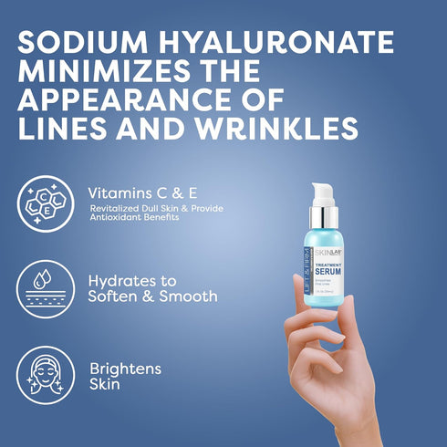 Lift and Firm Treatment Serum, 1 Oz, Hydrolyzed Collagen, Elastin, Vitamin C, Vitamin E, Moisturizer for Fine Lines