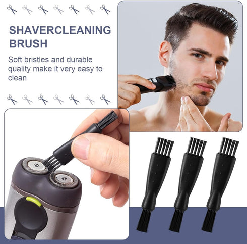 Patelai 20 Pieces Electric Double Sided Trimmer Shaver Brush Cleaner Set, Nylon Bristles, PP Handle