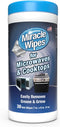 MiracleWipes for Microwaves and Cooktops - Easily Removes Food and Grime Buildup, Safe Cleaner for Home Use (30 Count)