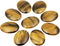 Rockcloud Oval Worry Stones, Palm Pocket Stone, Healing Crystal Chakra Therapy, Tiger's Eye Stone, Pack of 5