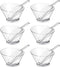 12 Pcs Plastic Clear Serving Bowls with Kitchen Scoops, Salad, Popcorn, Angled Candy Bowl for Cooking Parties, 210 ml