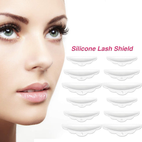 Silicone Eyelash Perming Tool Set, 13 Pieces, Includes 6 Pairs Curler Pads and Lash Y Brush