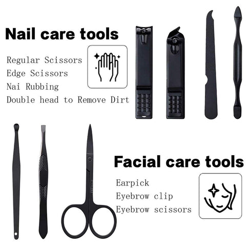 Manicure Set Pedicure Kit, 32 in 1 Professional Nail Clippers Set for Women, Travel Case Included (Red, 7 pieces)