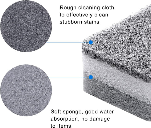 Individually Wrapped Sponges, 40 Pack Kitchen Dishwashing Sponge Bulk, Non Scratch, Odor-Free for Household Cleaning
