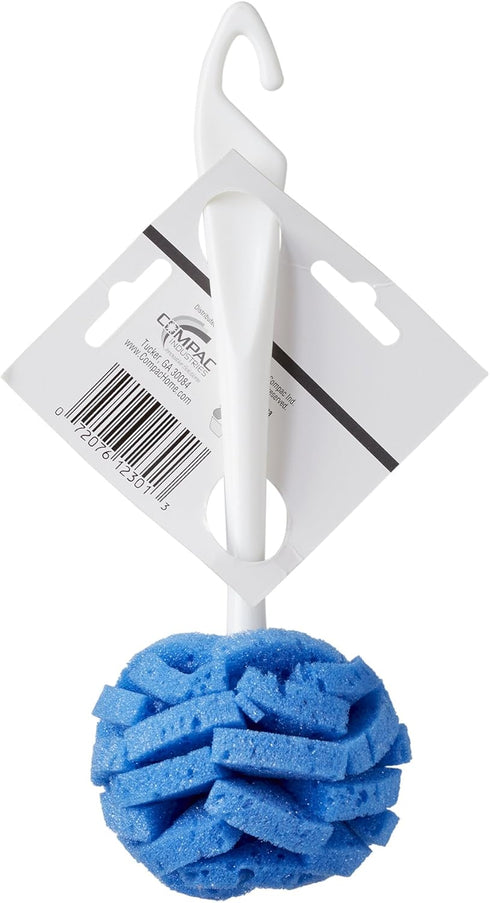 Dish Wand China Scrubbing Sponge by Compac Home, Cleans Dishes and Glassware Effectively, Unique Round Ball Shape for All-Around Cleaning, Flexible Brushes are Gentle on Your Nice Dishes, 6 Count by COMPAC HOME