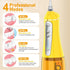 Water Dental Flosser for Teeth Cleaning, Rechargeable Cordless Oral Irrigator, 4 Modes, 6 Tips, IPX7 Waterproof,